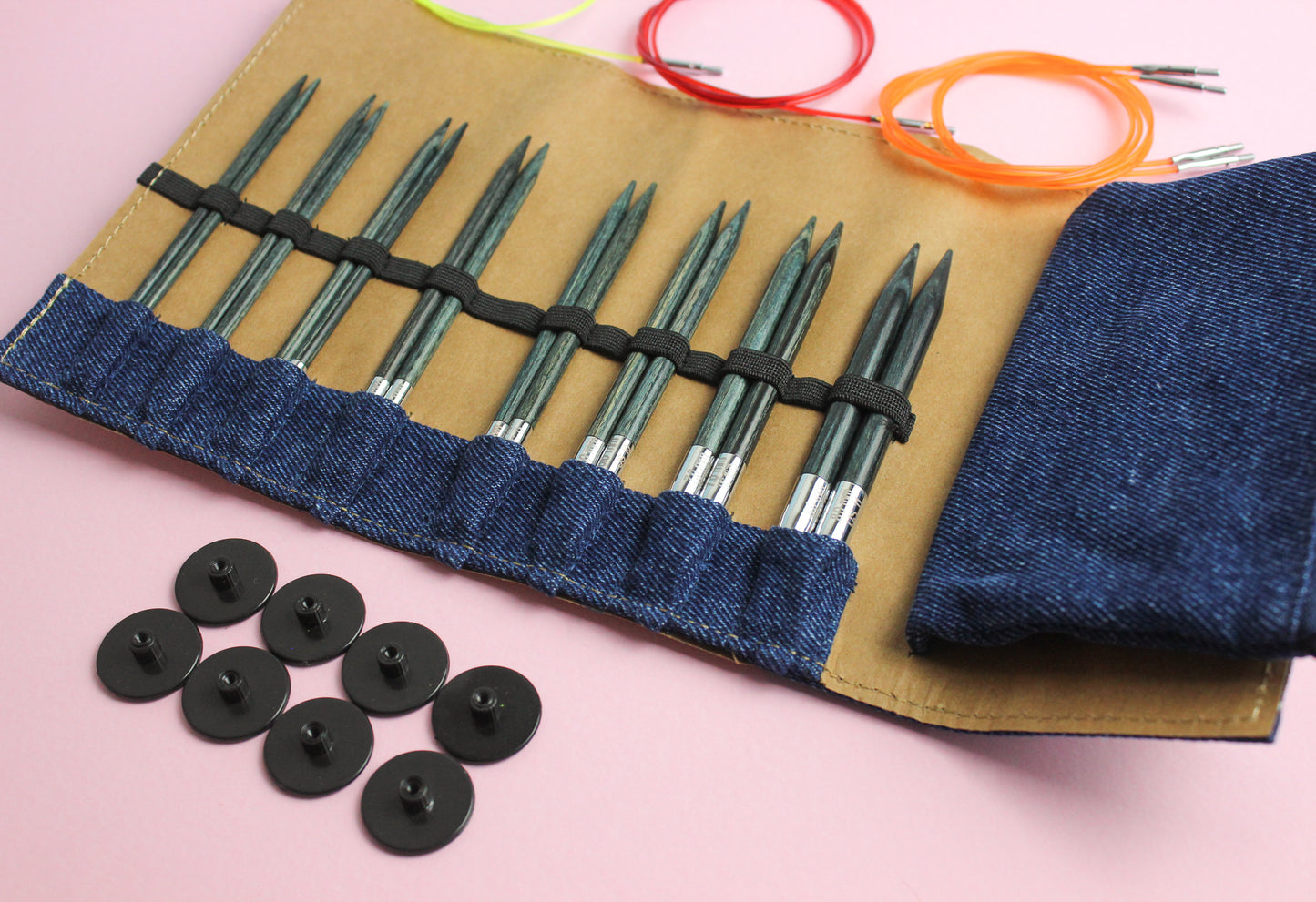 KnitPro Indigo Wood Interchangeable Needle Set (Denim Collection)