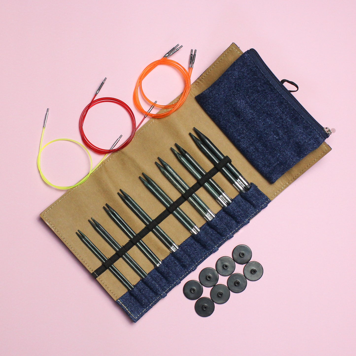 KnitPro Indigo Wood Interchangeable Needle Set (Denim Collection)