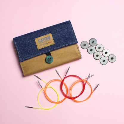 KnitPro Indigo Wood Interchangeable Needle Set (Denim Collection)