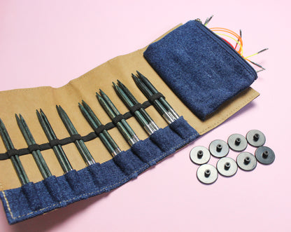 KnitPro Indigo Wood Interchangeable Needle Set (Denim Collection)