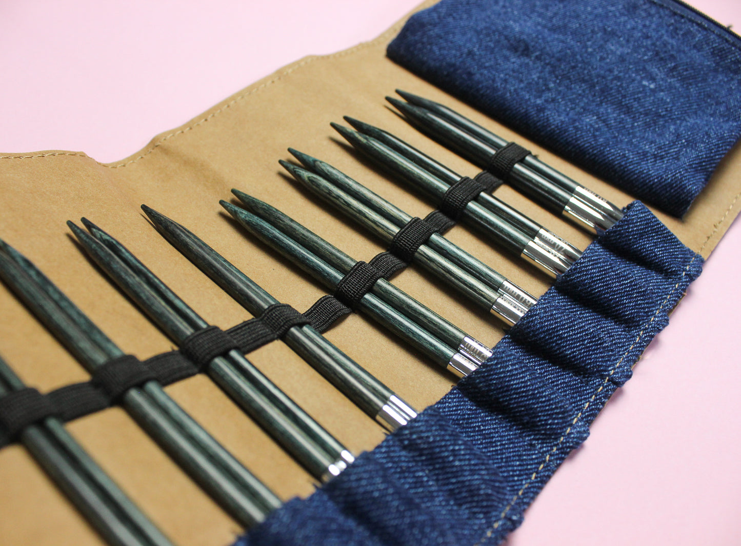 KnitPro Indigo Wood Interchangeable Needle Set (Denim Collection)