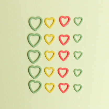 Memoric Stitch Markers - Heart Shaped (20 Pack)