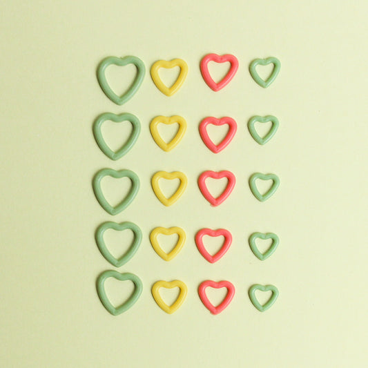 Memoric Stitch Markers - Heart Shaped (20 Pack)