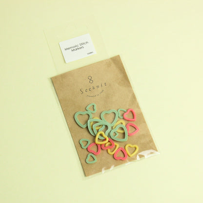 Memoric Stitch Markers - Heart Shaped (20 Pack)