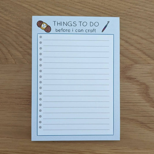 Crafter's To Do List - A6 Notepad