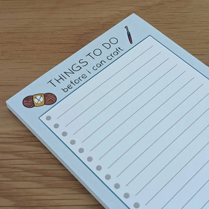 Crafter's To Do List - A6 Notepad